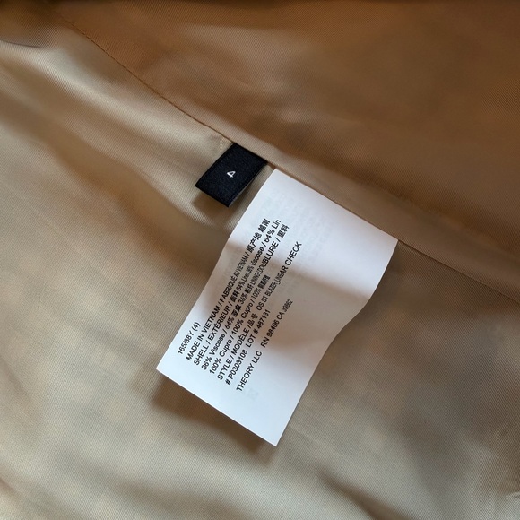 Theory Ivory Linen Blazer - Picture 9 of 10